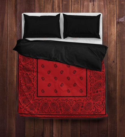 RED WITH BLACK BANDANA KK0909060 BEDDING SET