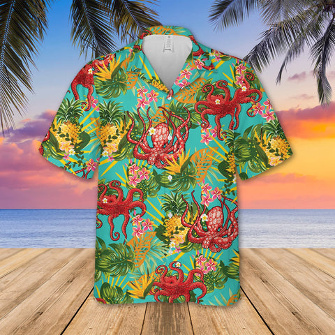 Octopus Hawaiian Beach Shirt 01