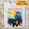 Halloween Shirt Halloween With My Dog Personalized T-shirt Best Gifts For Dog Lovers And Halloween Occasion