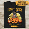 Halloween Shirt Forget Candy Just Give Me Personalized T-Shirt, Mug, Best Gifts For Dog Lovers And Halloween Occasion