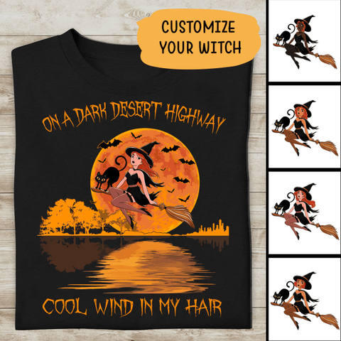 Halloween Shirt On A Desert High Way Cool Wind In My Hair Personalized T-shirt Special Gift For Friend