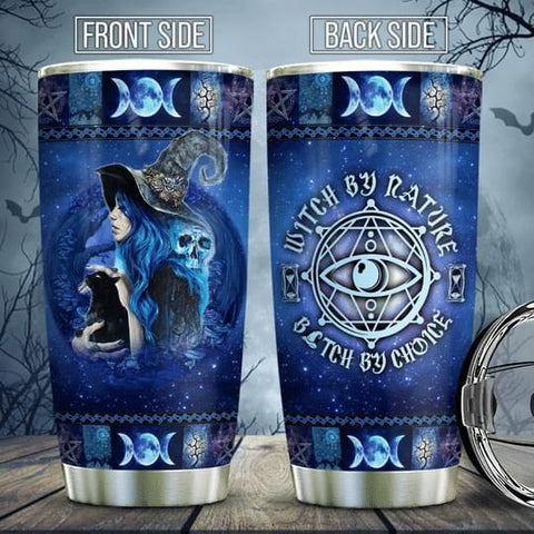 Halloween Witch by nature bitch by choice Tumbler Custom Halloween Gift Idea TTM