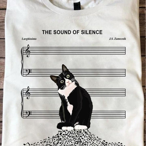 Black Cat The Sound Of Silence Classic T-Shirt Cute Cat Shirt Gifts for Cat Lovers