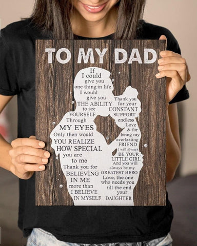 To My Dad Sign Dad Wood Sign Lovely Gifts for Dad Fathers Day Gifts HN