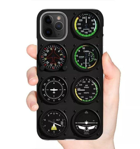Pilot Phone Case Cockpit Indicators Phone Case Gift Ideas for Pilots Cool Birthday Gifts HN