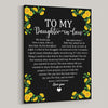 To My Daughter-in-law I Will Forever Love You Canvas Prints Sunflower Wall Art Home Decor