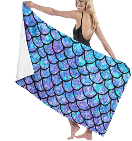 Mermaid Pattern Sand Free Beach Towel 3