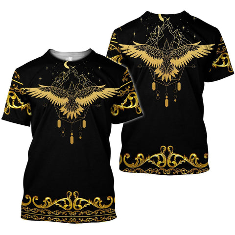 Gold Eagle Pattern Shirt 3D All Over Printed Shirts For Men LAM2015091-LAM