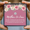 Mother In Law Crystal Mothers Day Necklace Mom Jewelry Gift Card For Her, Mom, Grandma, Wife HT