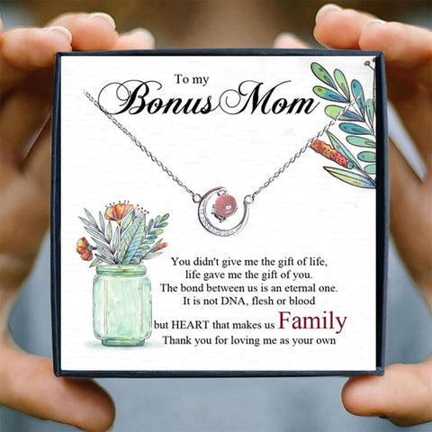 Moon Chain Mothers Day Necklace Mom Jewelry Gift Card For Her, Mom, Grandma, Wife HT
