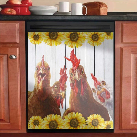 Farm Chicken Kitchen Dishwasher Cover Decor Art Housewarming Gifts Home Decorations HT