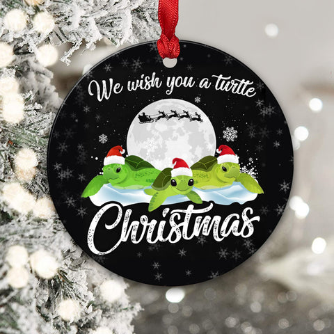 We Wish You A Turtle Christmas Sea Turtle Ornament Christmas Tree Decor Xmas Gift for Turtle Lovers HN