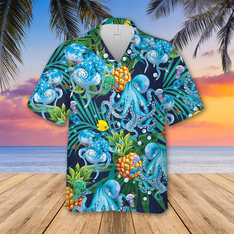 Octopus Hawaiian Beach Shirt 04