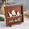 Personalized Birds Family Names Sign Frame Mothers Fathers Day Decor Home Decorations Mom Grandma Dad Gifts HT