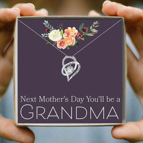 To Grandma Heart Mothers Day Necklace Mom Jewelry Gift Card For Her, Mom, Grandma, Wife HT