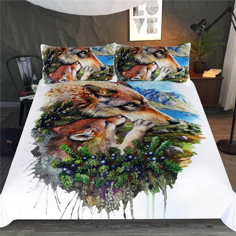 Wolf Family Bedding Set