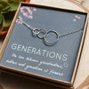 Generations Interlocking Three Circles Mothers Day Necklace Mom Jewelry Gift Card For Her, Mom, Grandma, Wife HT