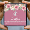 To Mom White Pearl Mothers Day Necklace Mom Jewelry Gift Card For Her, Mom, Grandma, Wife HT