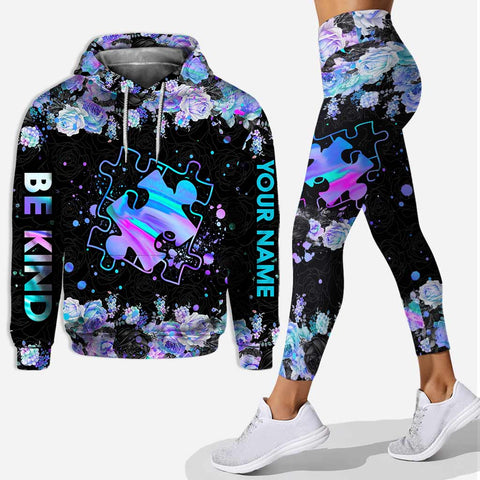 Be Kind Love Autism Personalized Autism Awareness Hoodie And Leggings Autism Awareness Gift HT