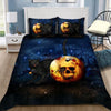 Halloween Bedspread Halloween Skull Black Cat Bedding Set