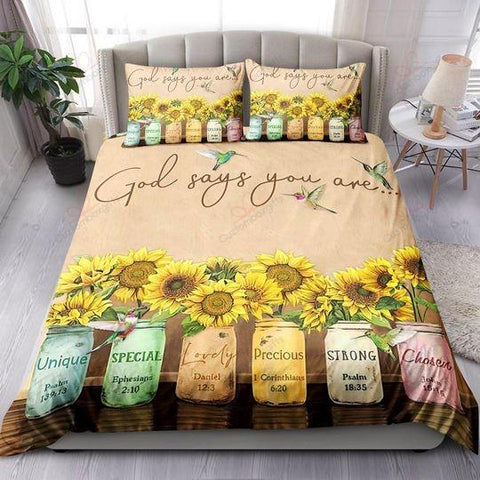 Hummingbird God Say You Are Bedding Set