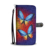 Butterfly Wallet Case Neon, Butterflies Wallet Case for Animal Lover