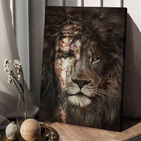 Jesus Painting The Lion Of Judah Jesus Canvas Prints Wall Art Jesus Gifts HT