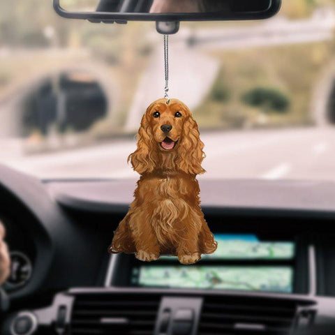 COCKER SPANIEL SMILE CAR HANGING ORNAMENT