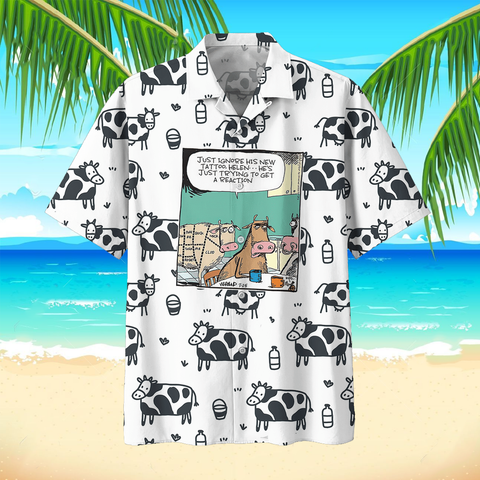 Cow Hawaiian Beach Shirt 1