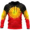 Aboriginal Flag Indigenous Sun Painting Art 3D design Polo shirts