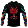 Men Tattoo Hoodie Black Red Premium Dragon Tattoo Personalized Name 3D Printed Unisex Shirts Pi03052102