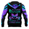 Men Tattoo Hoodie Black Purple Premium Dragon Tattoo Personalized Name 3D Printed Unisex Shirts Pi03052103