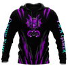 Men Tattoo Hoodie Black Purple Premium Dragon Gamers Tattoo Personalized Name 3D Printed Unisex Shirts Pi03052105