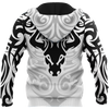 Men Tattoo Hoodie White Premium Tribal Tattoo Bulls 3D Printed Unisex Shirts