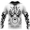 Men Tattoo Hoodie White Premium Tribal Tattoo Fenrir Wolf 3D Printed Unisex Shirts