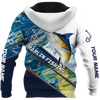 Custom name Marlin Fishing camo 3D print shirts