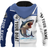 Custom name Shark fishing Catch and Release 3D Design print shirts