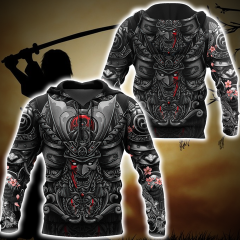 Samurai Hoodie Premium Samurai Unisex 3D All Over Printed Shirts MEI