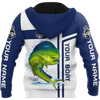 Custom name Mahimahi fishing team Catch and Release 3D Design print shirts