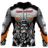 Men Racing Hoodie Gray Customize Name Motorcycle Racing 3D All Over Printed Unisex Shirts Skull Rider