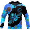 Aboriginal Naidoc Week 2021 Blue Turtle Lizard 3D design Summer shirts