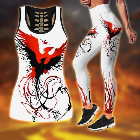 Women Phoenix Tank top Legging Double Phoenix Tattoo Style Combo Legging + Tank Limited by SUN AM220621S