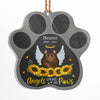 Angels Have Paws Cat Dog Memorial Gift Personalized Custom Paw Shaped Ornament Pet Lovers