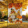 Autumn Gnome Pumpkin Halloween Double Sided Garden Flag For Outdoor Yard Decoration Home Decor ND