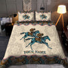 Horse Bedding Set Personalized Name Horse Racing Bedding Set Mandala