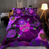 Oceania Bedding Set Aboriginal Naidoc Week 2021 Best Purple Turtle Lizard Bedding set