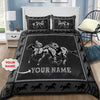 Horse Bedding Set Personalized Name Black Horse Racing Bedding Set