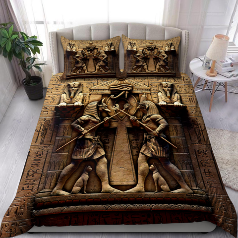 Anubis Ancient Egyptian Mythology Culture Bedding Set Bedspread Home Decor HT