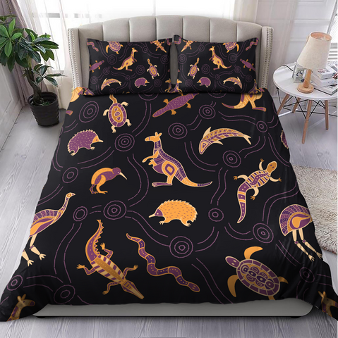 Oceania Bedding Set Aboriginal Animal Culture Painting art 3D Design bedding set