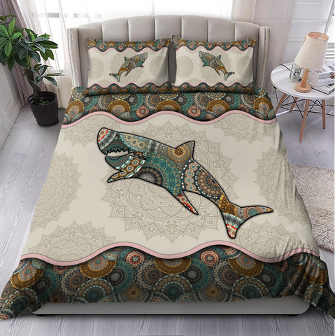 Fishing Decor Restro Shark design 3d print Bedding set SN30062103